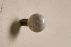 Hooks & Rails|Hooks & Rails^Nkuku Paladi Marble & Iron Round Hook - Grey