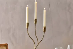 Decorative Home Accessories|Candle Holders^Nkuku Palani Candelabra - Antique Brass - Small