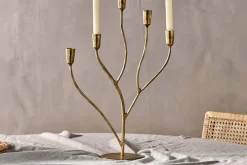 Decorative Home Accessories|Candle Holders^Nkuku Palani Statement Candelabra - Antique Brass - Large