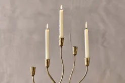 Decorative Home Accessories|Candle Holders^Nkuku Palani Statement Candelabra - Antique Brass - Large