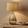 Table Lamps|Bedroom^Nkuku Palla Recycled Glass Table Lamp - Rustic Smoke