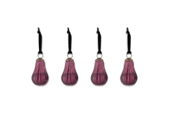 Baubles & Tree Decorations|Winter Berries^Nkuku Pannee Drop Baubles - Ruby (Set of 4)