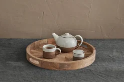 Decorative Home Accessories|Garden Décor^Nkuku Pawi Mango Wood Tray Round