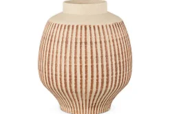 Vases|Decorative Pots & Vases^Nkuku Perola Reactive Glaze Decorative Vase - Natural & Rust