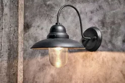 Outdoor Lights|Wall & Spot Lights^Nkuku Phena Outdoor Swan Neck Metal Wall Lamp
