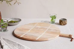 Chopping Boards^Nkuku Pijja Panelled Pizza Board - Natural