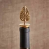 Barware^Nkuku Poplar Leaf Brass Bottle Stopper