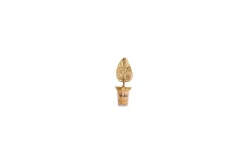 Barware^Nkuku Poplar Leaf Brass Bottle Stopper