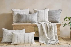 Decorative Home Accessories|Bedroom Textiles^Nkuku Puli Recycled Linen Throw - Natural