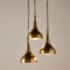Statement Lighting|Pendant Lighting^Nkuku Quinn Hammered Metal Cluster Lamp - Antique Brass