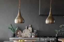 Pendant Lighting^Nkuku Quinn Hammered Metal Pendant - Small