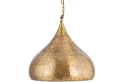 Statement Lighting|Pendant Lighting^Nkuku Quinn Statement Hammered Metal Pendant - Large