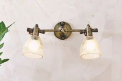 Wall Lights|Wall & Spot Lights^Nkuku Rarni Recycled Glass Double Wall Light
