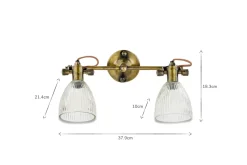 Wall Lights|Wall & Spot Lights^Nkuku Rarni Recycled Glass Double Wall Light