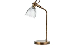 Desk Lamps|Table Lamps^Nkuku Rarni Recycled Glass Table Lamp - Antique Brass