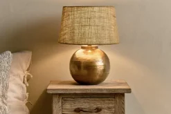 Table Lamps|Bedroom^Nkuku Rasan Table Lamp - Antique Brass