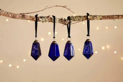 Baubles & Tree Decorations|New Christmas^Nkuku Ratnam Baubles - Indigo - Large (Set of 4)