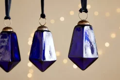 Baubles & Tree Decorations|New Christmas^Nkuku Ratnam Baubles - Indigo - Large (Set of 4)