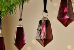 Baubles & Tree Decorations|Winter Berries^Nkuku Ratnam Baubles - Large (Set of 4) Ruby