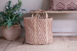 Baskets^Nkuku Renu Jute Basket - Rust & Natural