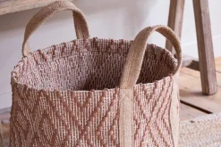 Baskets^Nkuku Renu Jute Basket - Rust & Natural