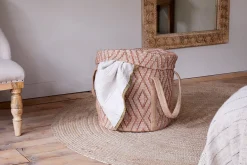 Baskets|Laundry Baskets^Nkuku Renu Jute Laundry Basket - Rust & Natural