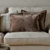 Bedroom Textiles|Cushions^Nkuku Renwal Velvet & Linen Cushion Cover - Brown