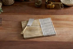 Cheese Board & Knives|Chopping Boards^Nkuku Reyna Chopping Board - Brown Marble