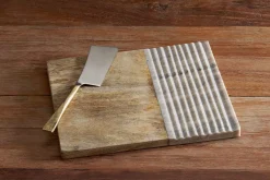 Cheese Board & Knives|Chopping Boards^Nkuku Reyna Chopping Board - Brown Marble