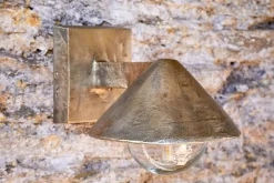 Outdoor Lights^Nkuku Rhya Outdoor Wall Lamp - Antique Brass
