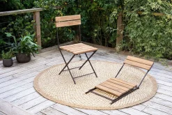 Garden|Garden Tables^Nkuku Rishikesh Reclaimed Wood & Iron Folding Chairs - (Set of 2)