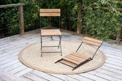 Garden|Garden Tables^Nkuku Rishikesh Reclaimed Wood & Iron Folding Chairs - (Set of 2)