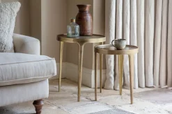 Living|Side Tables^Nkuku Rohia Cast Metal Side Table - Brass