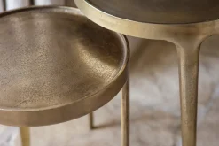 Living|Side Tables^Nkuku Rohia Cast Metal Side Table - Brass