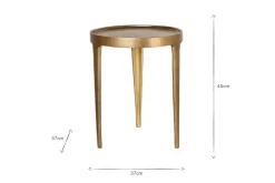 Living|Side Tables^Nkuku Rohia Cast Metal Side Table - Brass