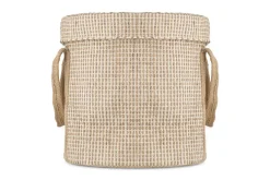 Baskets|Bathroom Accessories^Nkuku Rohia Laundry Basket - Natural & Cream