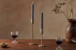 Fireside|Candles^Nkuku Rustic Soy Blend Dinner Candle - -(Set of 2) Charcoal