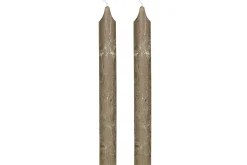 Candles|Candle Holders^Nkuku Rustic Soy Blend Dinner Candle - - (Set of 2) Olive Green