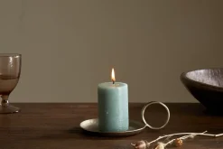 Candles|Candles & Candleholders^Nkuku Rustic Soy Blend Mini Pillar Candle - Sage Green