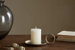 Candles|Candles & Candleholders^Nkuku Rustic Soy Blend Mini Pillar Candle - White