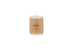 Candles|Candles & Candleholders^Nkuku Rustic Soy Blend Mini Pillar Candle - White