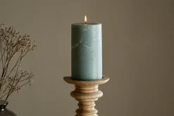 Candles|Candles & Candleholders^Nkuku Rustic Soy Blend Pillar Candle - - Large Sage Green