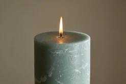 Candles|Candles & Candleholders^Nkuku Rustic Soy Blend Pillar Candle - - Large Sage Green