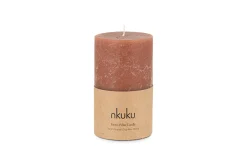 Candles|Candles & Candleholders^Nkuku ic Soy Blend Pillar Candle - - Small Rust