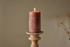 Fireside|Candles^Nkuku ic Soy Blend Pillar Candle - - Large Rust