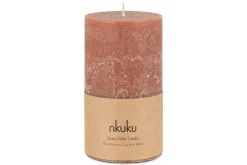 Fireside|Candles^Nkuku ic Soy Blend Pillar Candle - - Large Rust