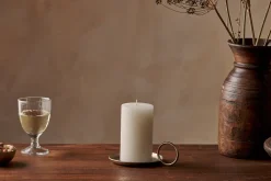 Candles|Candle Holders^Nkuku Rustic Soy Blend Pillar Candle - - Small White