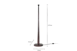 Floor Lamps^Nkuku Sahar Mango Wood Floor Lamp - Dark Stain