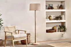 Floor Lamps^Nkuku Sahar Mango Wood Floor Lamp Natural