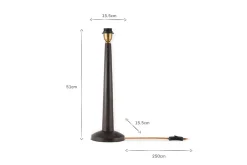 Bedside Lamps|Table Lamps^Nkuku Sahar Mango Wood Table Lamp - Dark Stain